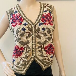 Floral Knit Vest